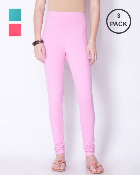 Pink Cotton Dollar Missy Leggings, Size: Medium And Large at Rs