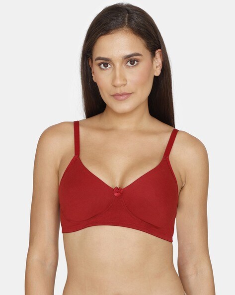 Buy online Pink Cotton Tshirt Bra from lingerie for Women by Zivame for  ₹429 at 55% off