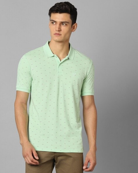 Printed Polo T-Shirt with Brand Embroidery