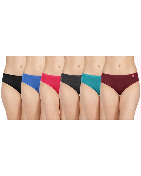 Buy Women's High Coverage Super Combed Cotton Mid Waist Hipster With  Concealed Waistband and StayFresh Treatment - Dark Assorted(Pack of 3) 1406