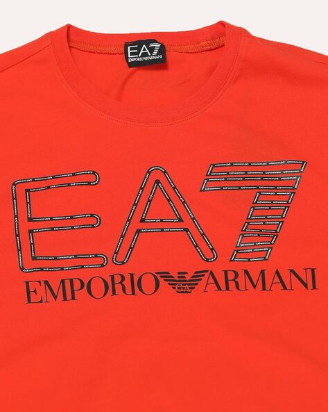 New MEN'S EA7 EMPORIO ARMANI TRICOLOR top LOGO T-SHIRT Size Large