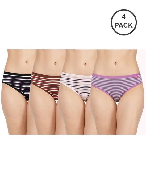 Buy Lyra Women's Cotton Assorted Solid Hipster Panty Pack Of 6