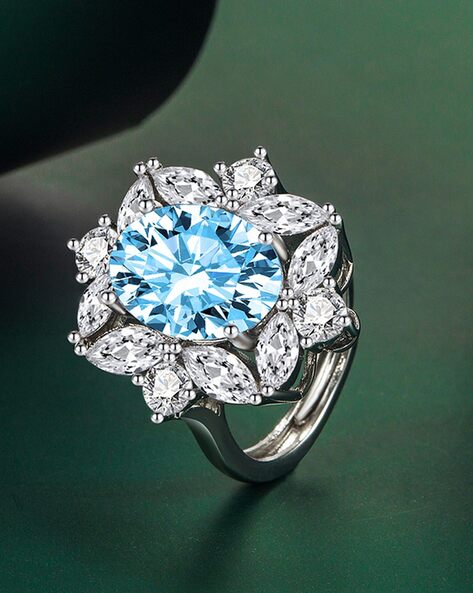 6x8mm Oval Aquamarine Engagement Ring Diamond Wedding Ring 14k Rose Gold  Blue Gemstone Pave Thin Design Cushion Halo