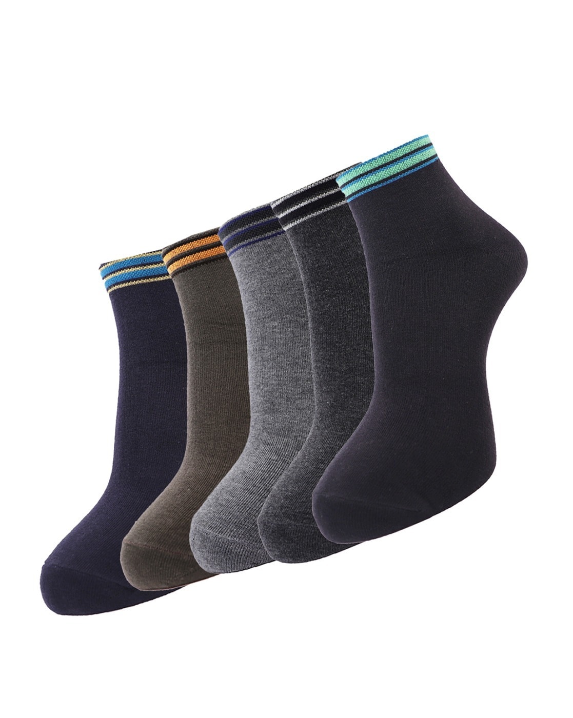 HIGH END QUALITY ANKLE LENGTH SOCKS (FIVE PCS COMBO)