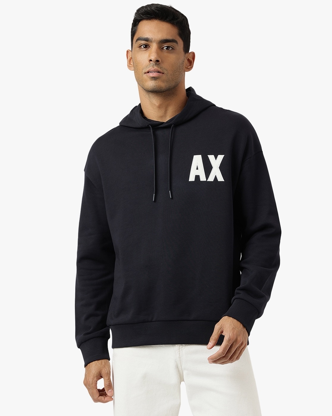 Armani exchange blue on sale hoodie