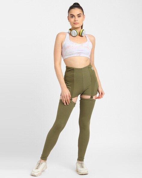 Green adidas outlet leggings womens