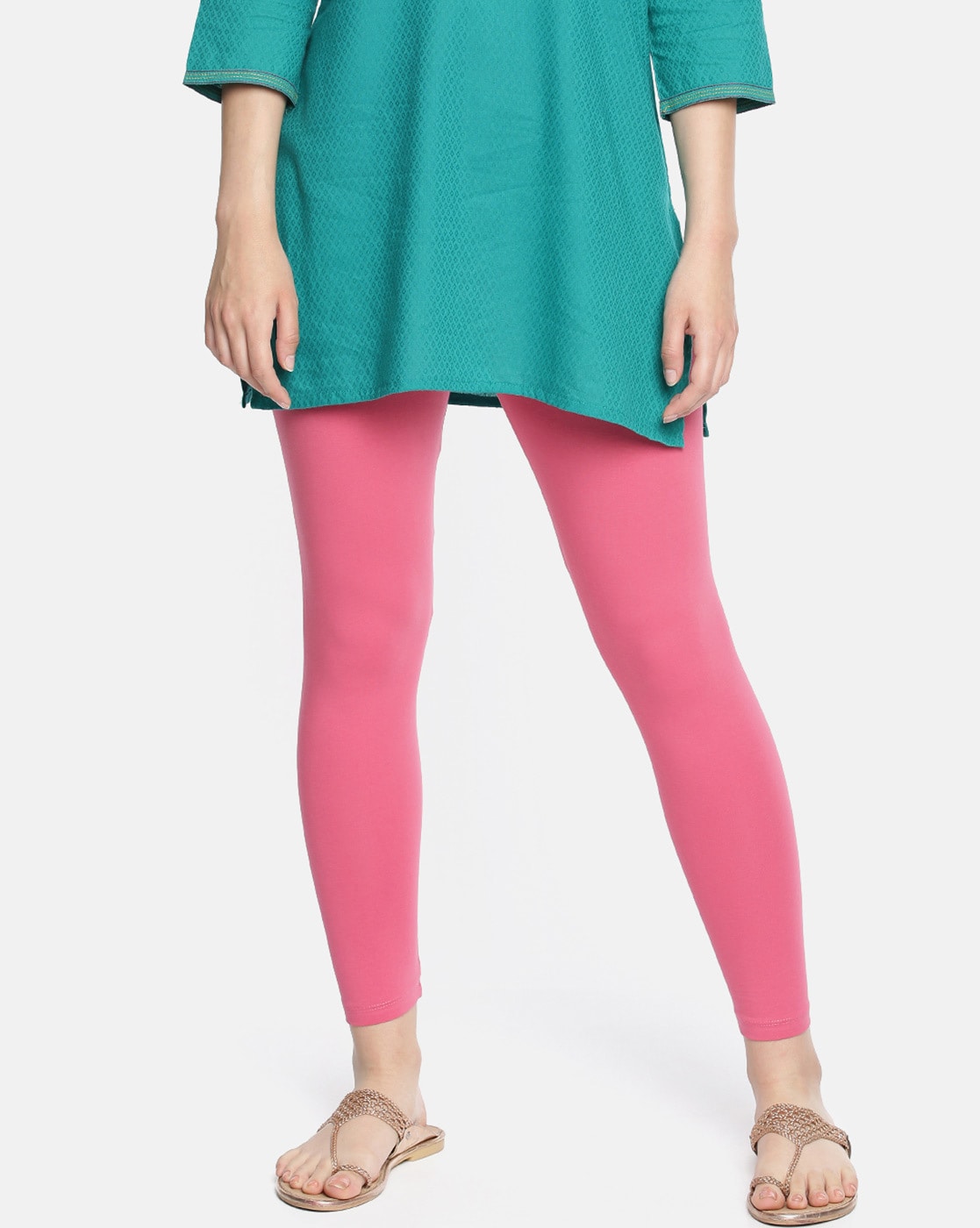 Buy Pink Leggings for Women by DOLLAR MISSY Online