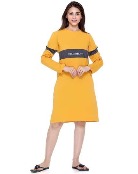 Typographic Print A-Line Dress