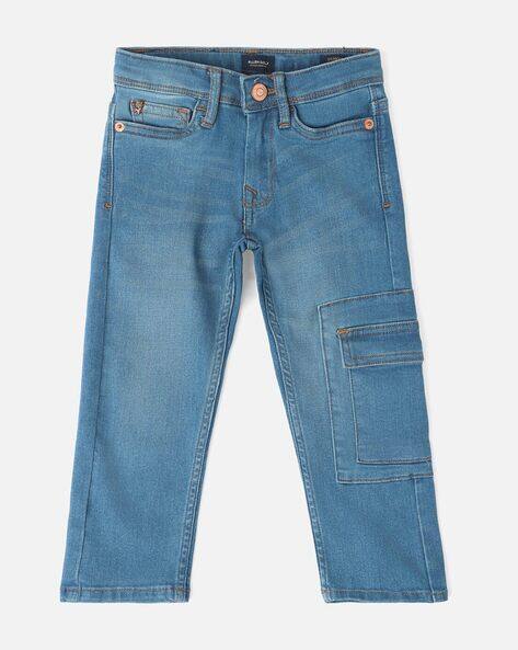 ALLEN SOLLY Boys Mid-Wash Skinny Fit Jeans