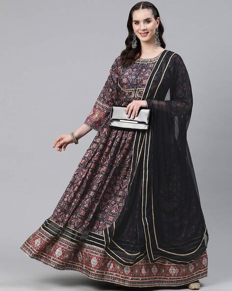 Buy Black Dress Material for Women by SALWAR STUDIO Online | Ajio.com