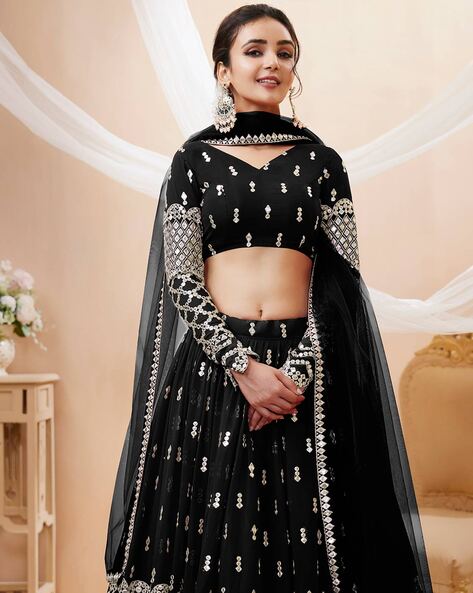 Black choli outlet design