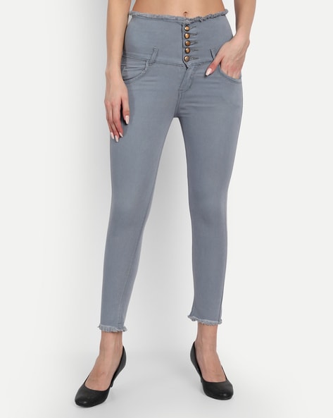 Girls Denim Ankle Jeans with Front Seam & Slit from YMI – YMI JEANS-sonthuy.vn