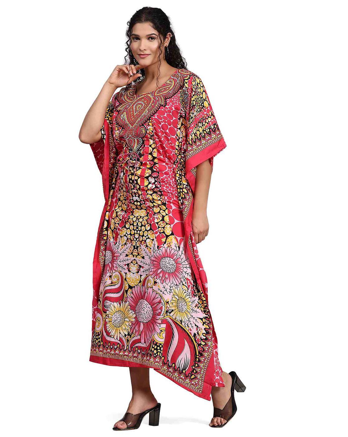 Women Boho Evening Dress Sundress Kaftan Maxi Dress Floral Casual Retro V  Neck | eBay