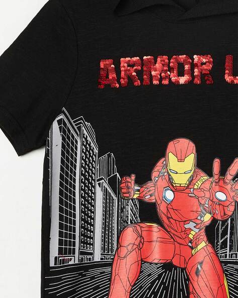 Iron man on sale t shirt black