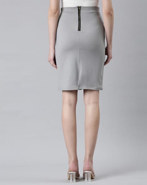 Serious Business Ponte Pencil Skirt In Dark Gray –, 40% OFF