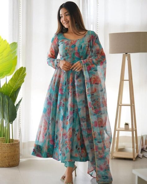 Anarkali top kurta set