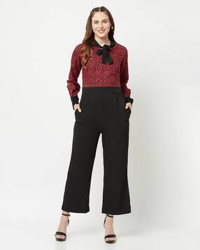 Printed Jumpsuit with Tie-Up-image-47