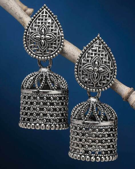 Buy Black Metal Earrings Online in India @ Best Prices – The Jewelbox