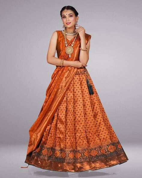 Buy Stylish Orange Lehengas Collection At Best Prices Online