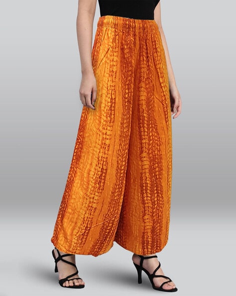 Printed Flared Palazzos with Elasticated Waist