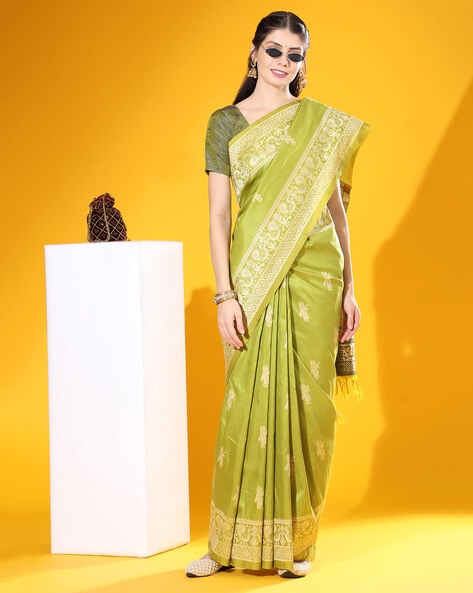 Buy Green Sarees for Women by Hritika Online | Ajio.com