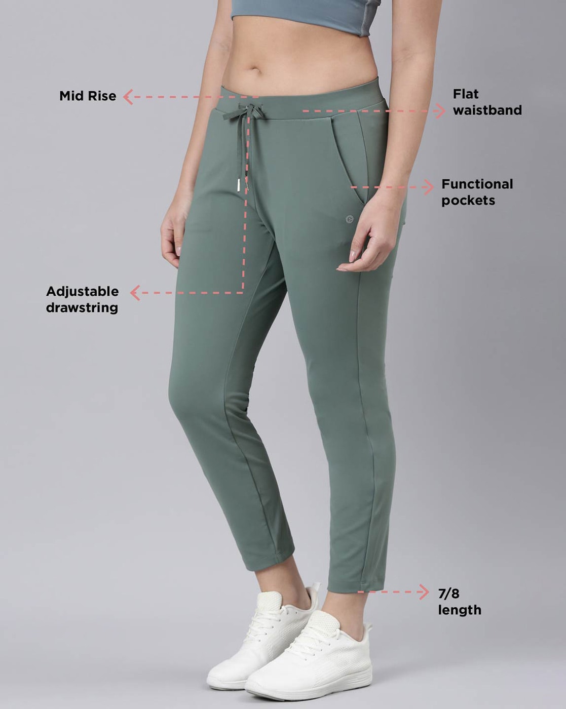 Buy Dull Forest Trousers & Pants for Women by ENAMOR Online