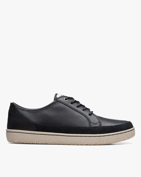 Clarks mens deals black casual shoes