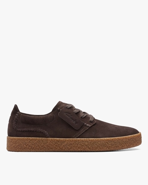 Clarks brown suede clearance shoes