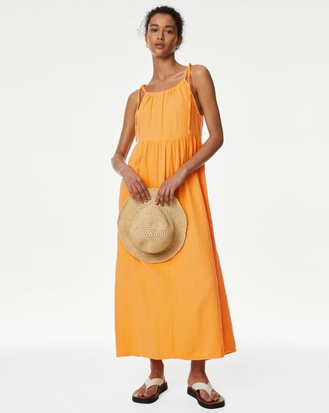 Marks and spencer orange hot sale dress