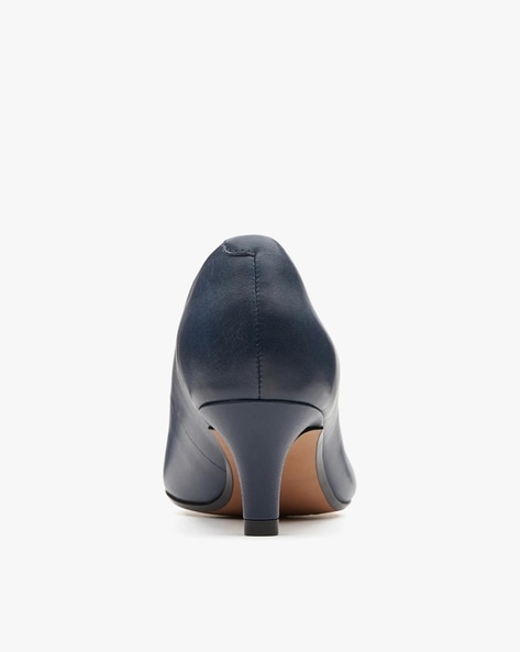 Clarks navy hotsell suede court shoes