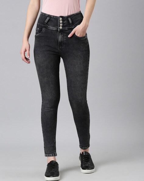 Buy Grey Jeans & Jeggings for Women by Fck-3 Online