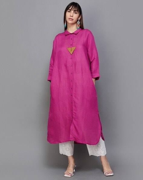 Buy Pink Kurtas & Kurtis for Women by MELANGE BY LIFESTYLE Online