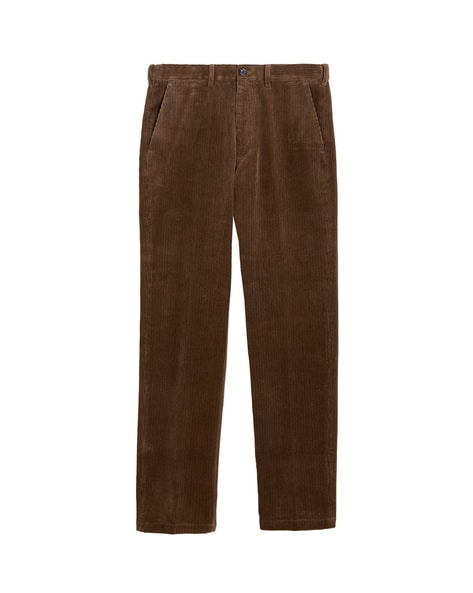 Buy Indian Terrain Men Brooklyn Slim Fit Mid Rise Regular Trousers -  Trousers for Men 16139750 | Myntra