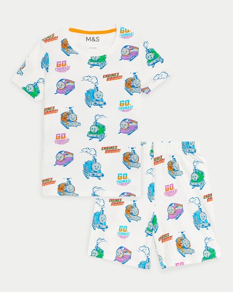 Thomas & Friends Toddler Boy Short Sleeve 3-Pc Pajama Set