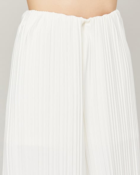 Buy Off white Trousers & Pants for Women by CODE BY LIFESTYLE