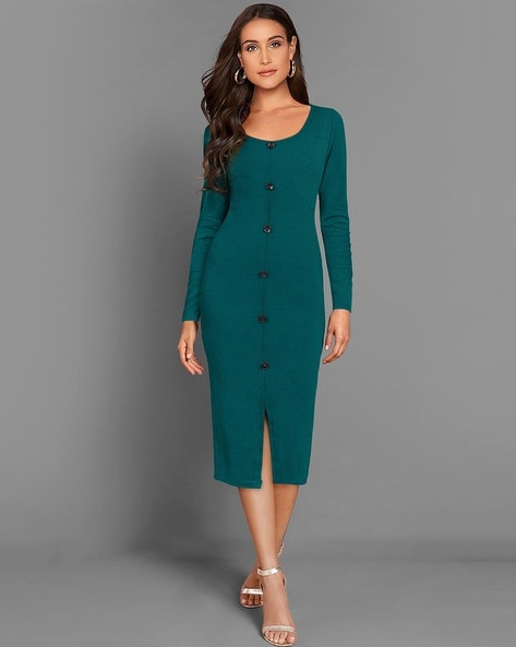 Ankle length hotsell fitted dress