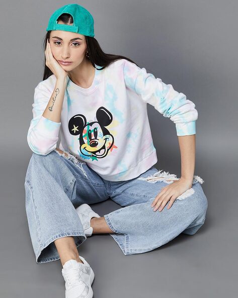 Mickey mouse hot sale sweatshirt ladies