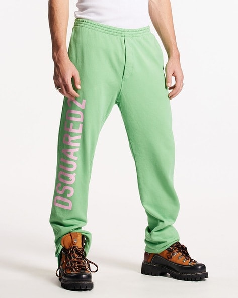 Double-jersey joggers with drawstring and logo tape