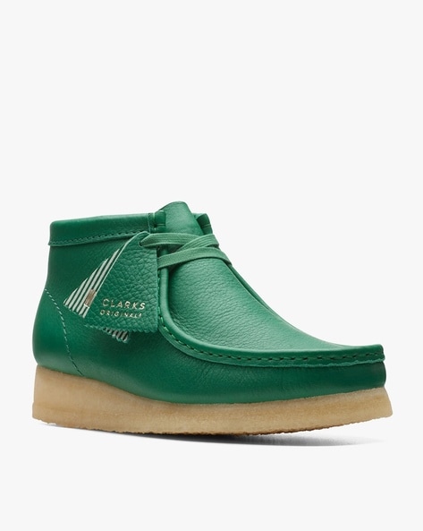 Clarks green sales boots