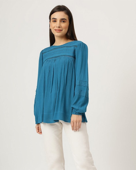 Marks & Spencer Embroidered Round-Neck Top