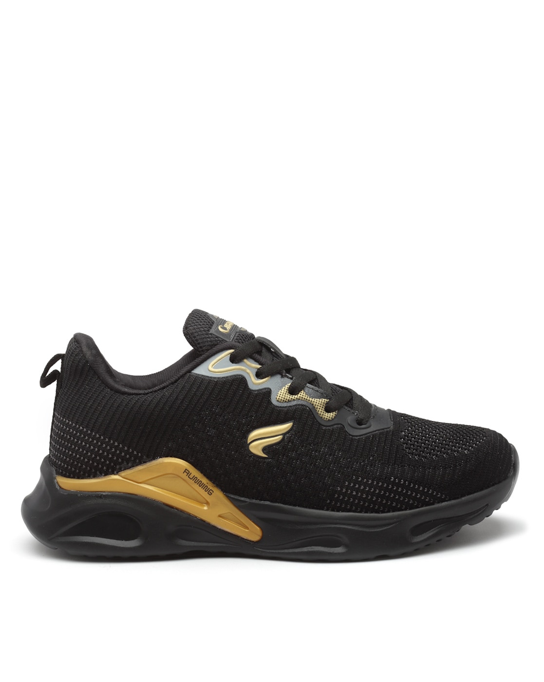 Black and hotsell gold running shoes