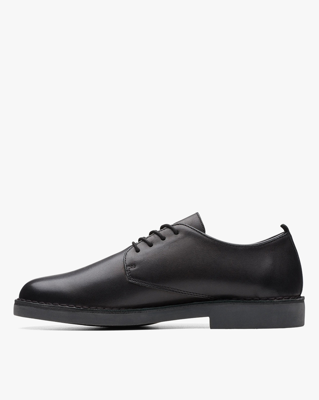 Clarks desert deals london black polished