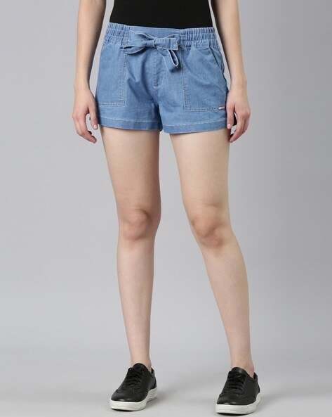 Hot Pants with Light Wash