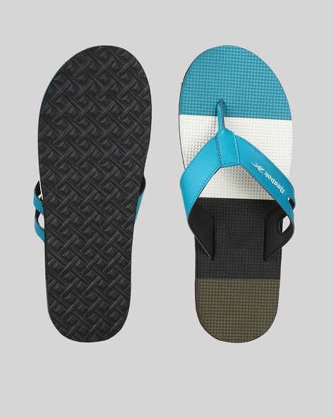 Buy Teal Blue Flip Flop Slippers for Men by Reebok Online Ajio