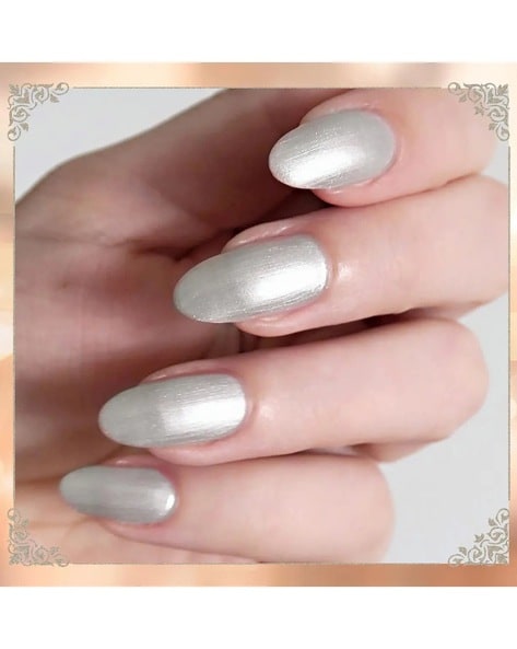 Buy 161 Silver Lining Nails for Women by Plum Online | Ajio.com