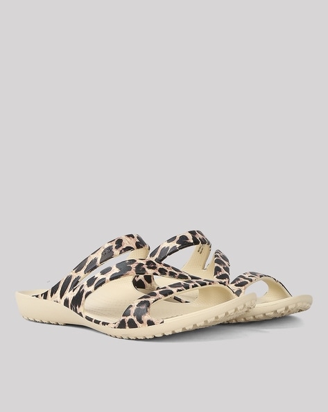 Crocs leopard print discount sandals