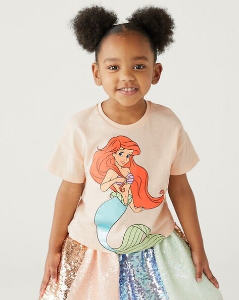 Disney Princess Print Crew-Neck T-Shirt