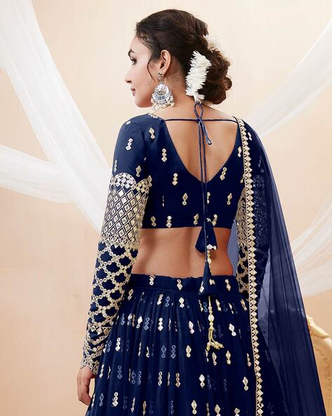 Blue Lehenga with Blue Blouse and Dupatta – Studio East6