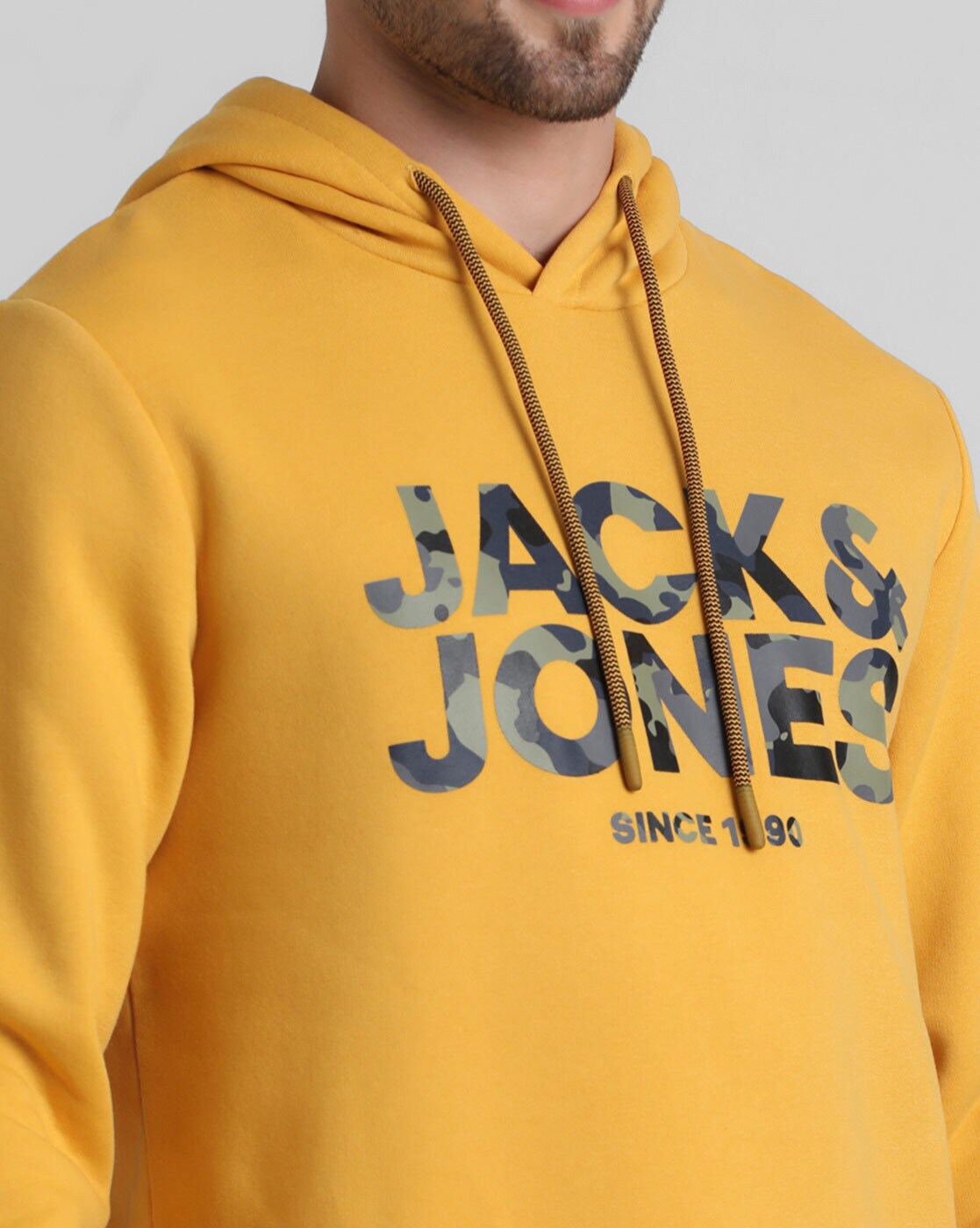 Jack and jones yellow on sale hoodie