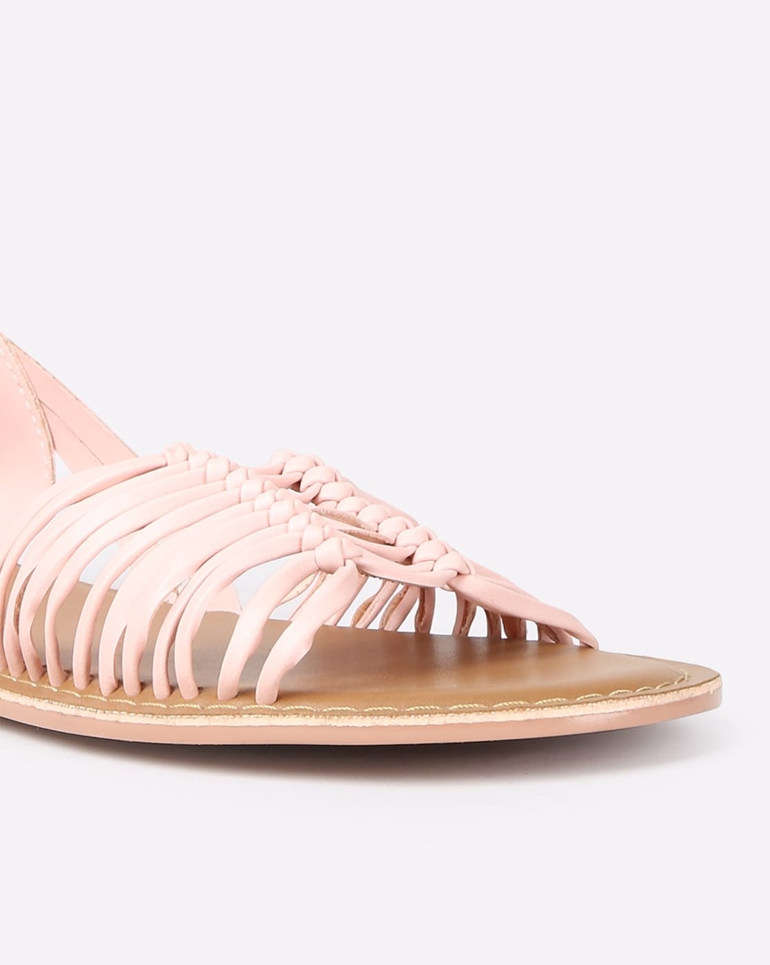 ASOS FLYING HOME Leather Lace Up Flat Sandals | ASOS